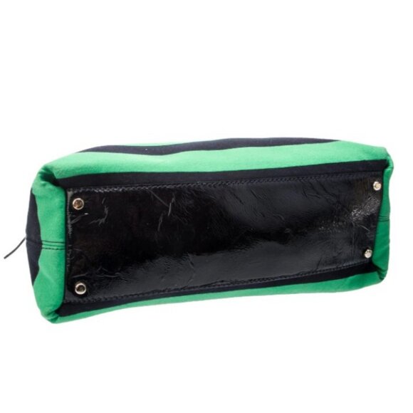 Kate Spade Green and Navy Striped Bag- Vintage Flex! - Picture 7 of 8